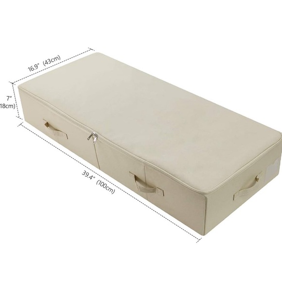 iwii Create Pro Large Underbed Storage Box Beige 39.4*16.9*7" New Dorm School - Picture 5 of 14